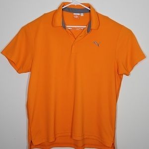 Puma Orange Golf Orange Polo Shirt Men XL